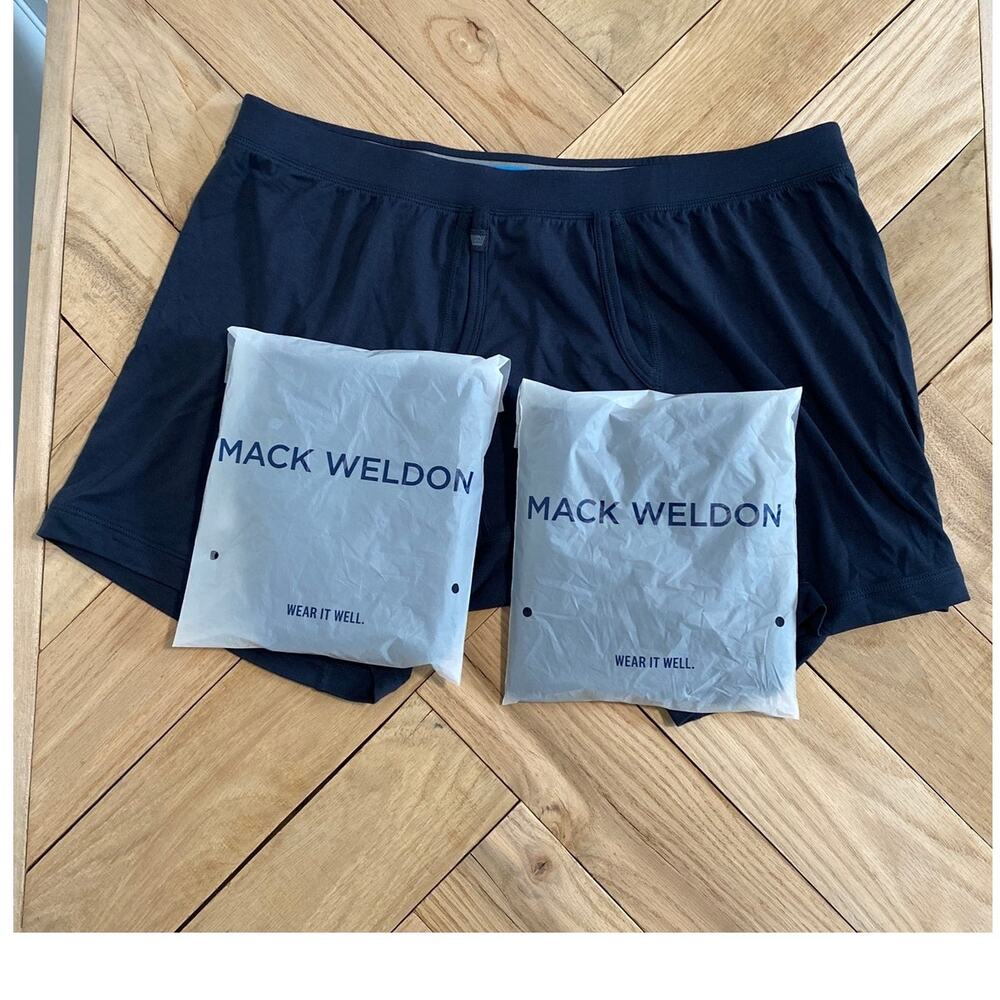 New Mack Weldon Silver HD 3-Pack Boxer Briefs True Black Men’s Large